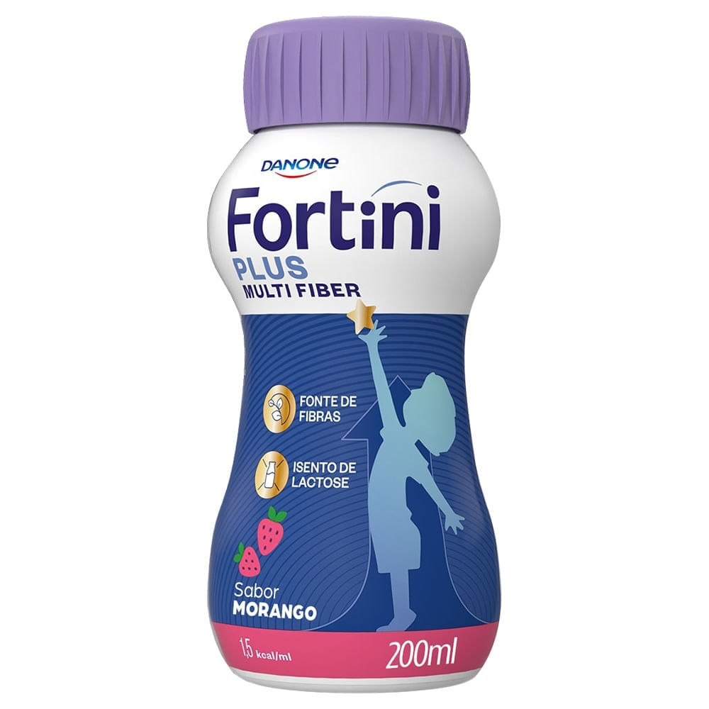 Fortini Multi Fiber Morango 200ml Fortini 1 Unidade