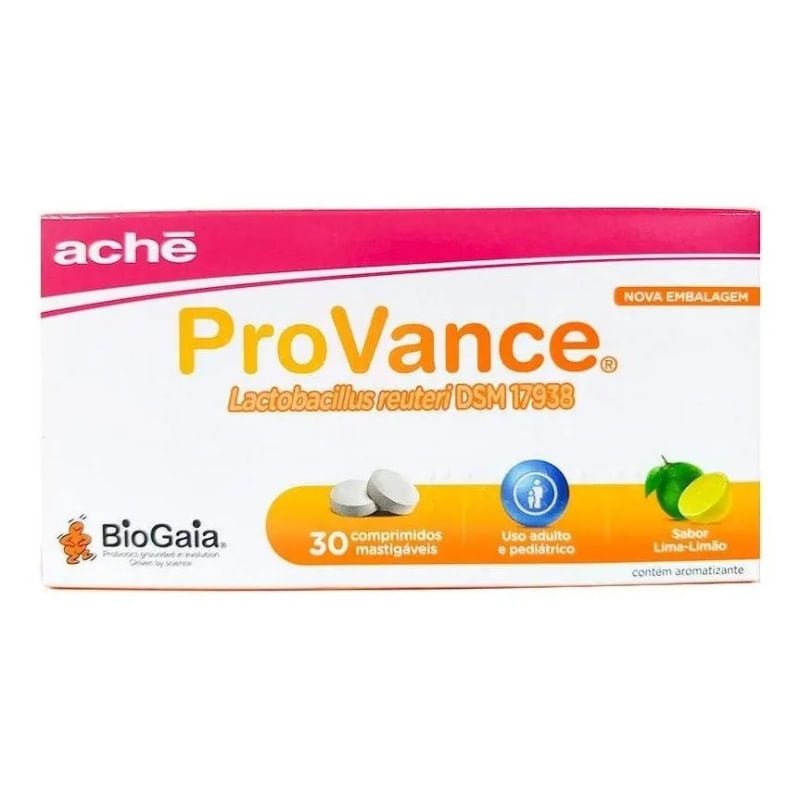 Probiótico Provance Limão Com 30 Comprimidos