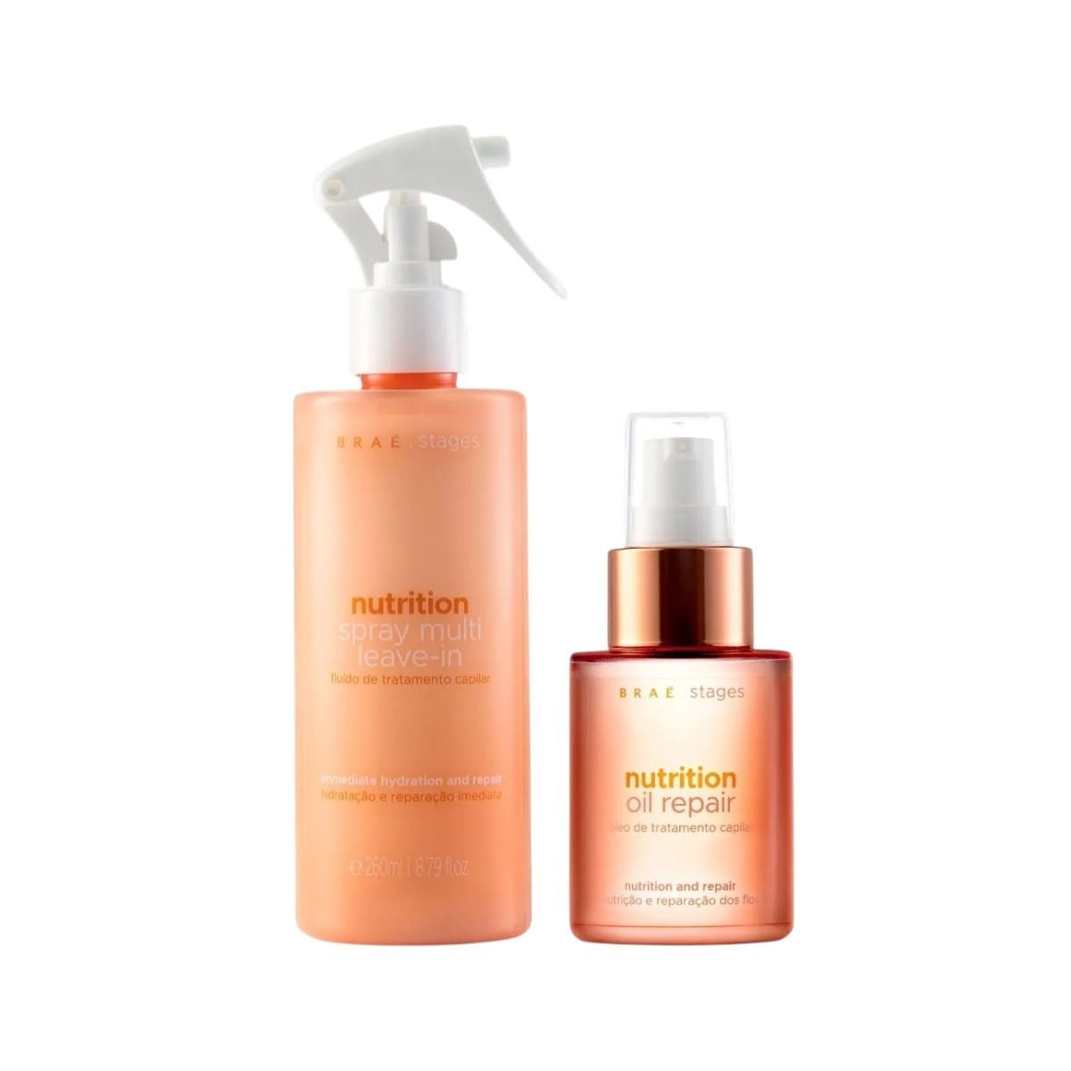 Braé Stages Nutrition Spray Multi Leave-in 260ml + Oil Repair 60ml