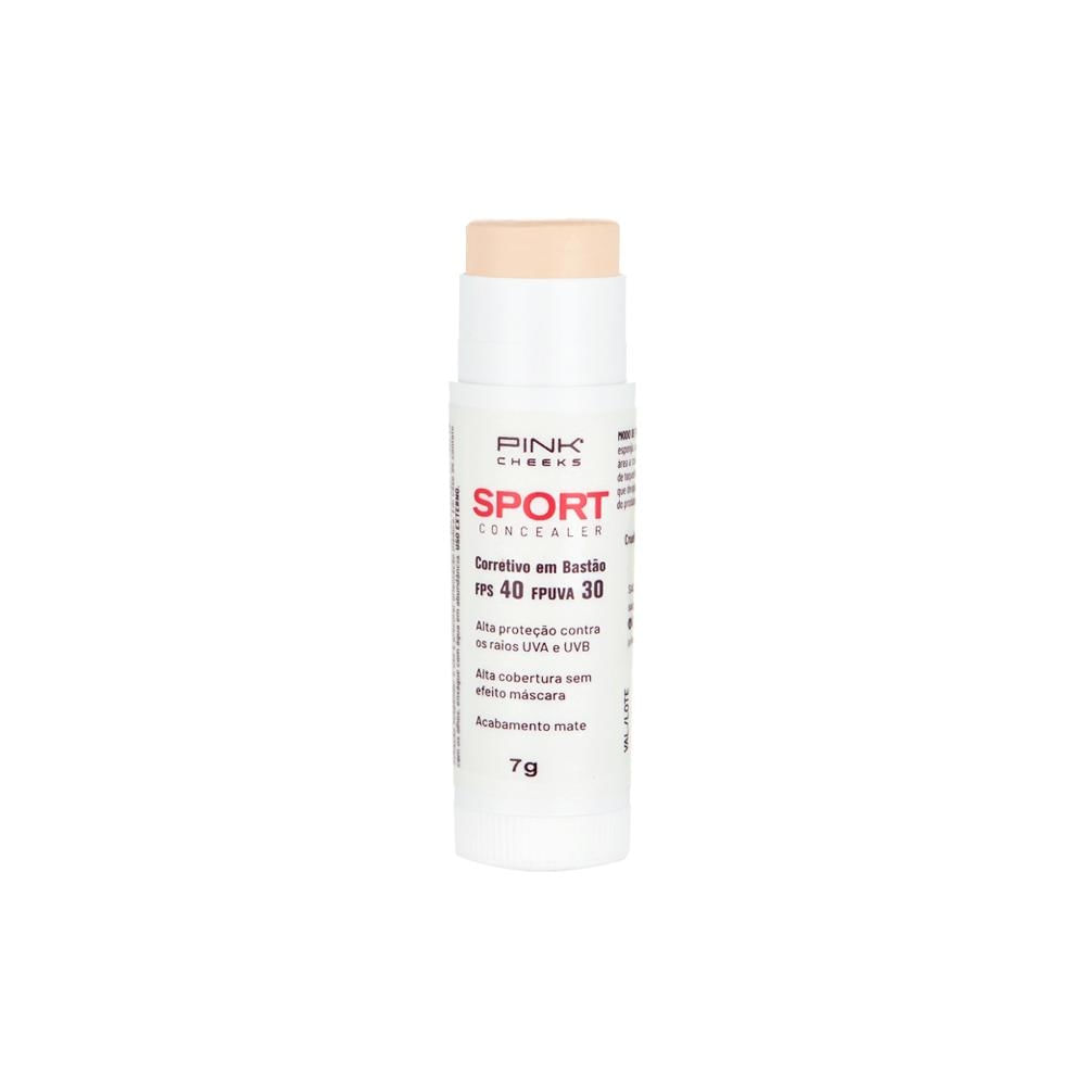 Pink Cheeks Sport Concealer Fps 40 Fpuva 30 C10 Corretivo Em Bastão Cremoso Com Protetor Solar B23 Natural 7g