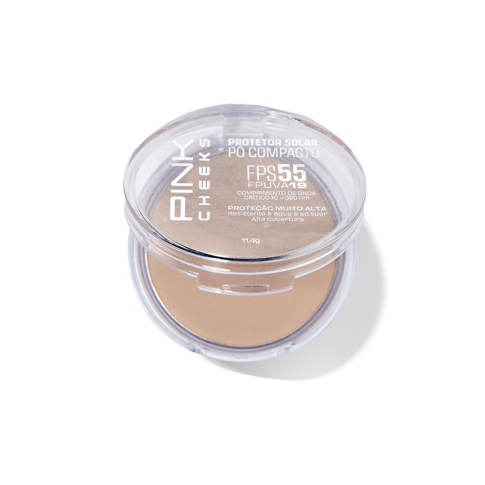 Pink Cheeks Proteção Solar Com Maquiagem Fps55 Fpuva19 Cor P15 Pó Compacto 11,4g