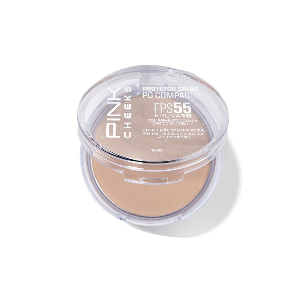 Pink Cheeks Proteção Solar Com Maquiagem Fps55 Fpuva19 Cor P10 Pó Compacto 11,4g