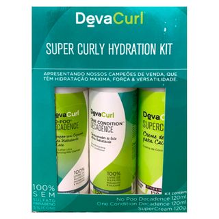 Deva Curl Super Curly Hidratation Decadence Kit - Shampoo + Condicionador + Leave-in Menor preço em Deva Curl Super Curly Hidratation Decadence Kit - Shampoo + Condicionador + Leave-in