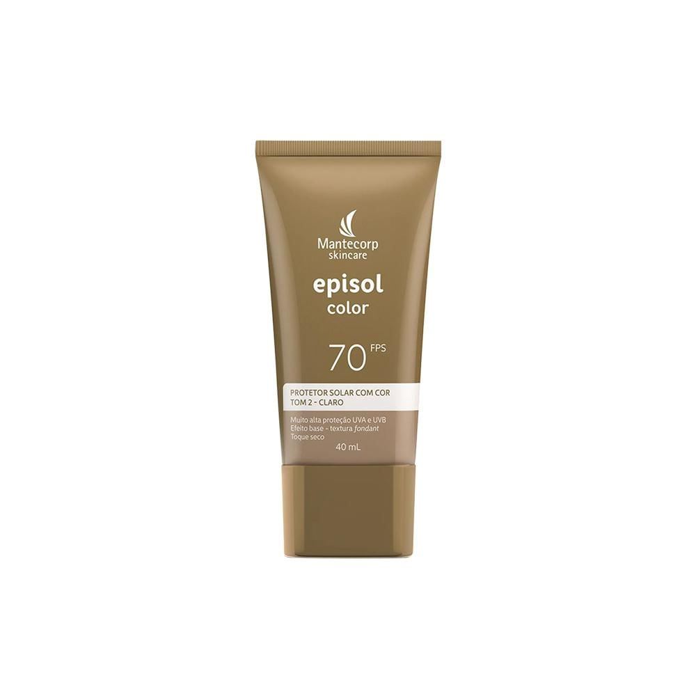 Mantecorp Episol Color Fps70 Protetor Solar Facial Tom 2 Claro 40ml
