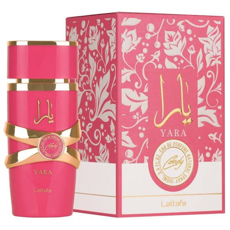 Perfume Yara Candy Lattafa Femi. 100ml EDP Original e Doce