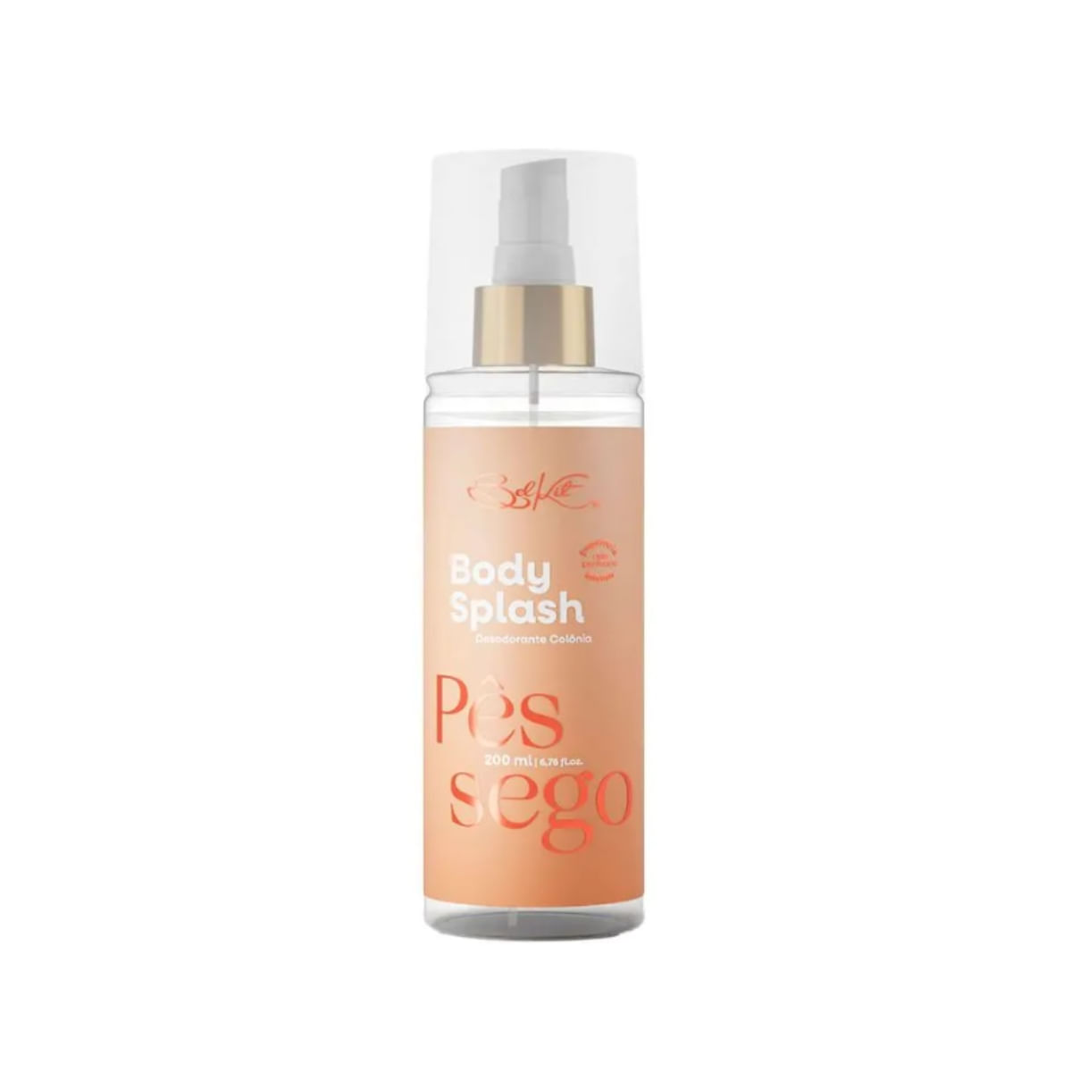 Body Splash Desodorante Colônia Pêssego 200ml Bel Kit