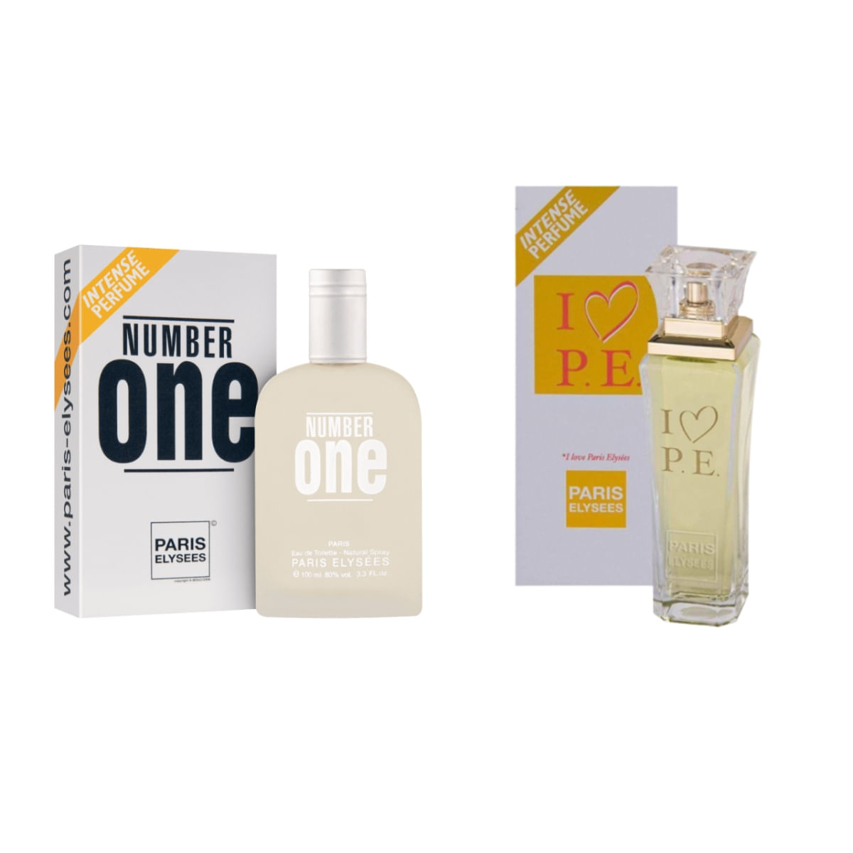 Kit 2 Perfumes Number One I love PE Paris Elysees Fem.100ml