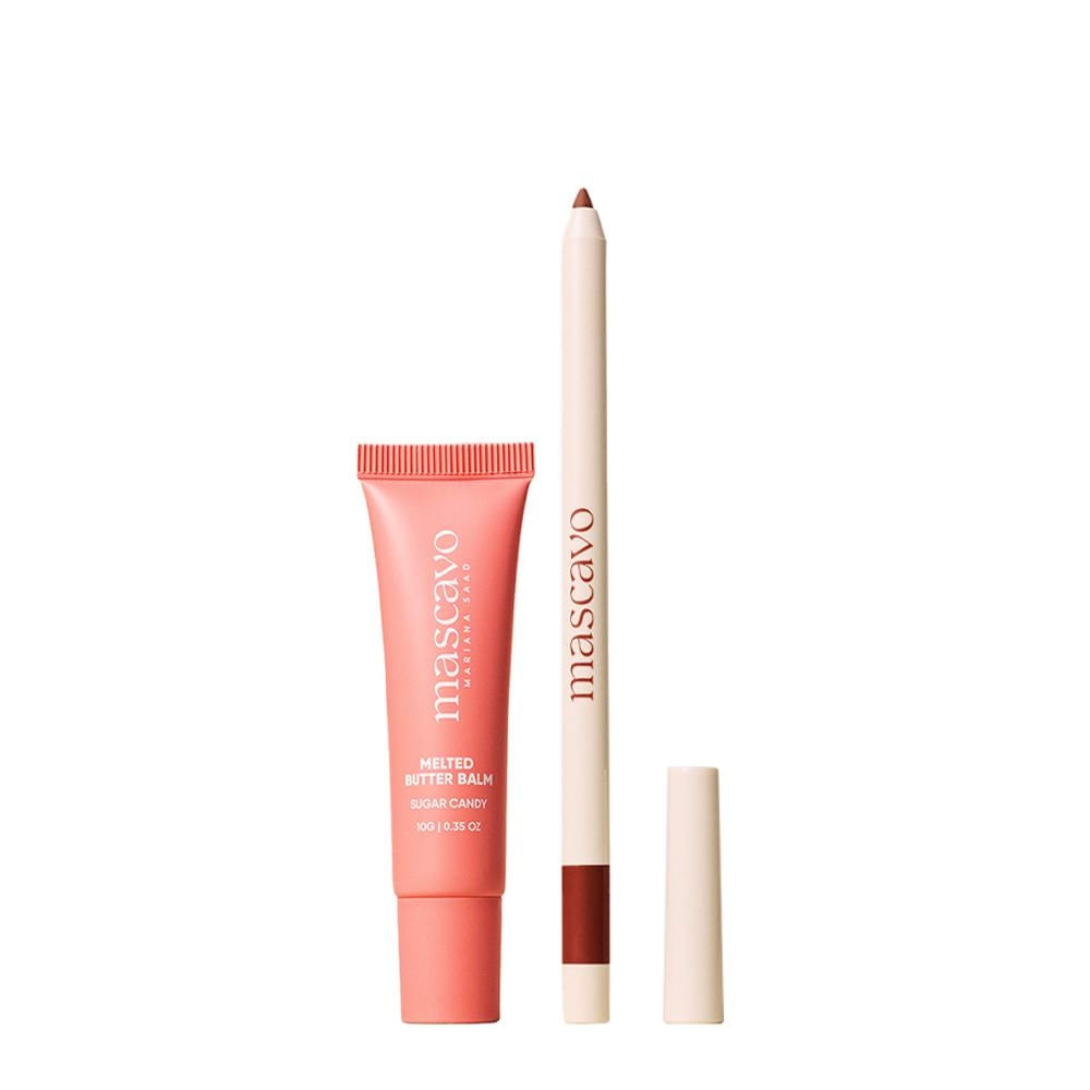 Kit Mascavo Lip Balm Sugar Candy 10g+Lapiseira Labial Cocoa 0,3g