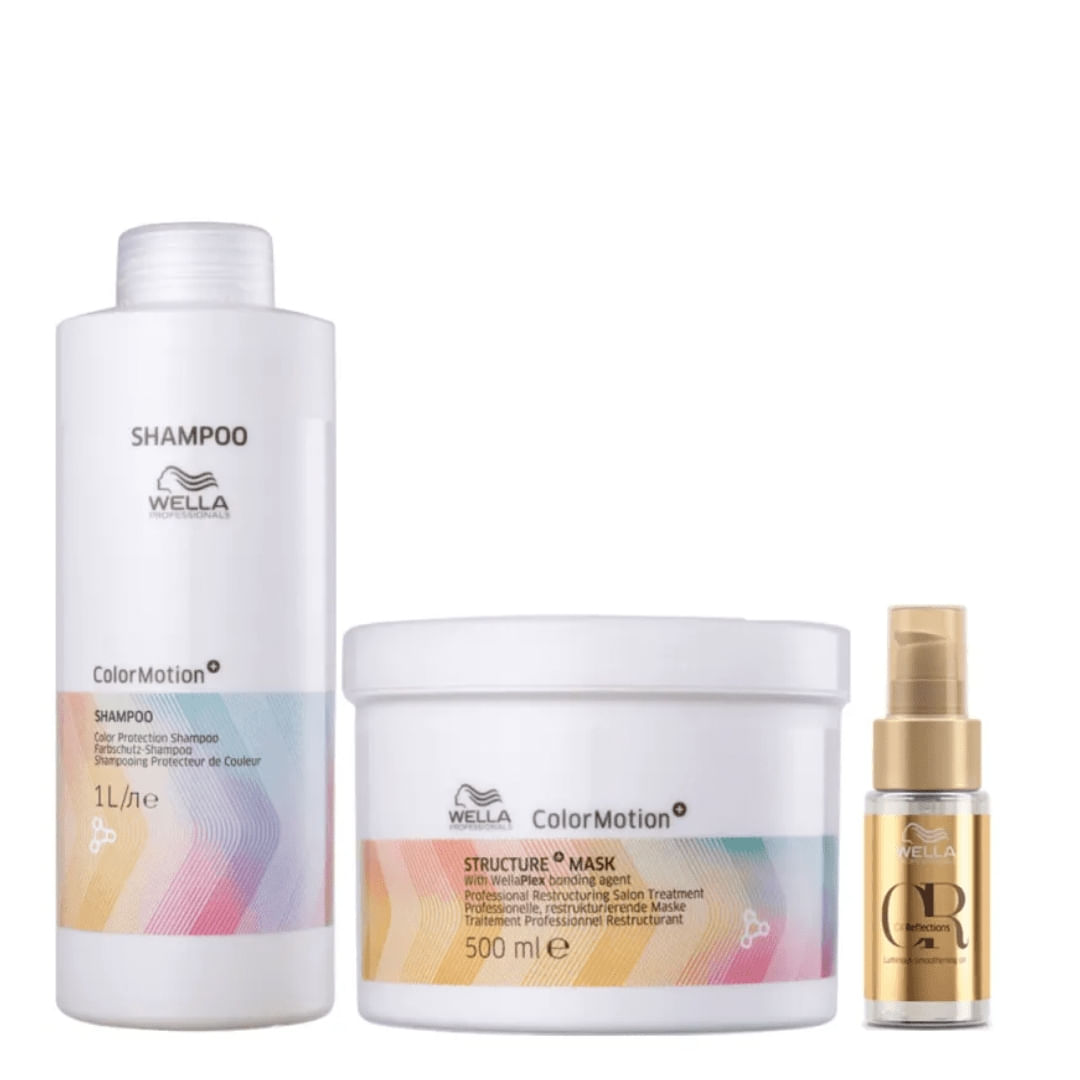 Kit Wella Professionals Color Motion+ Salon +Oil Reflections Trio (3 Produtos)