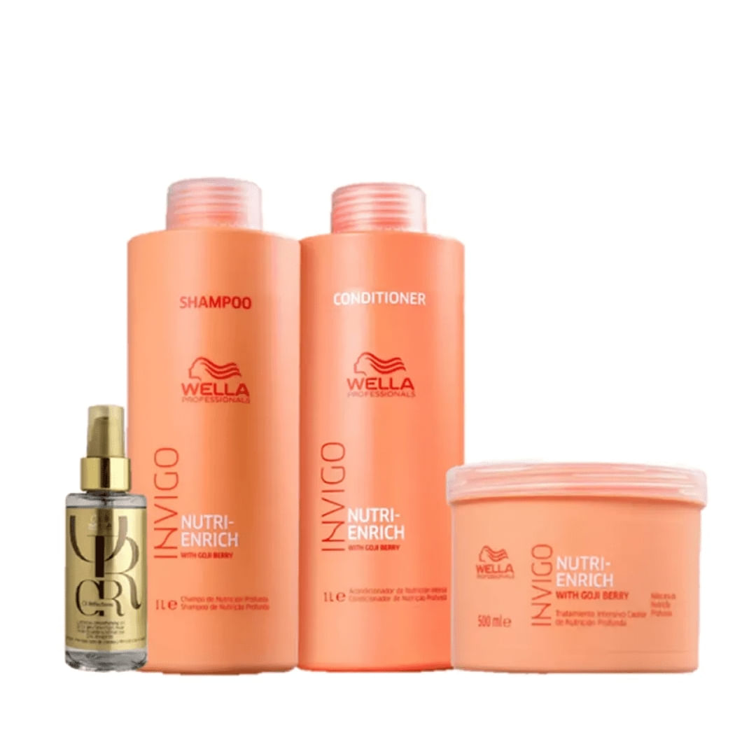 Kit Wella Professionals Invigo Nutri-Enrich & Oil Reflections (4 Produtos)