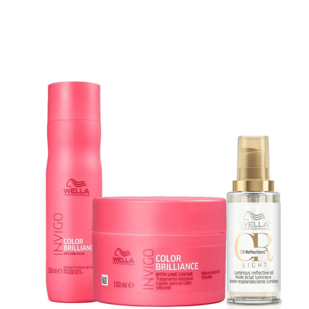 Kit Wella Invigo Color Brilliance + Oil Reflections light 30ml (3 Produtos)