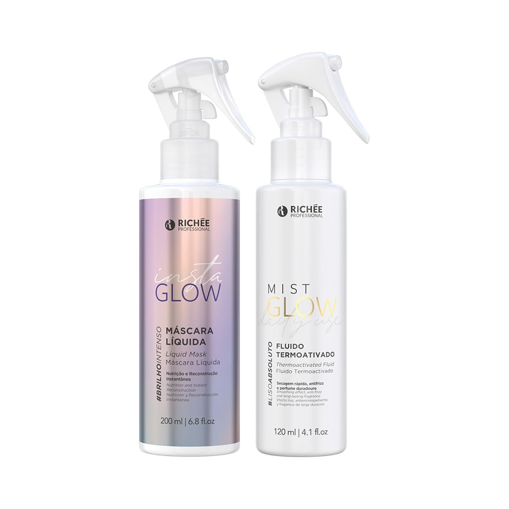 Kit Máscara Líquida Insta Glow e Mist Glow