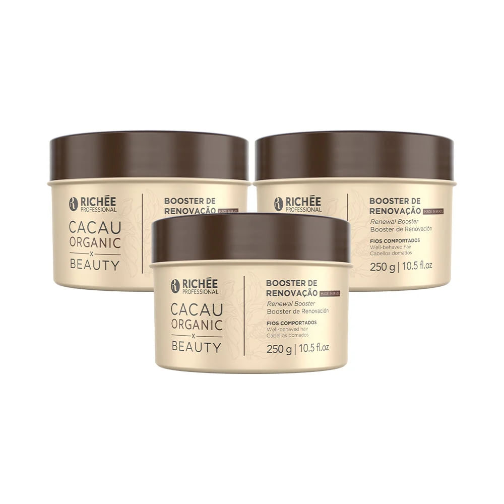 Kit Booster de Revitalização Cacau Organic (3x250g)