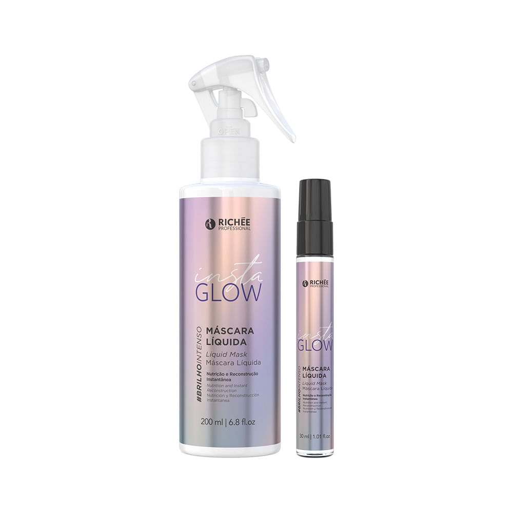 Kit Máscara Líquida Insta Glow 200ml e 30ml