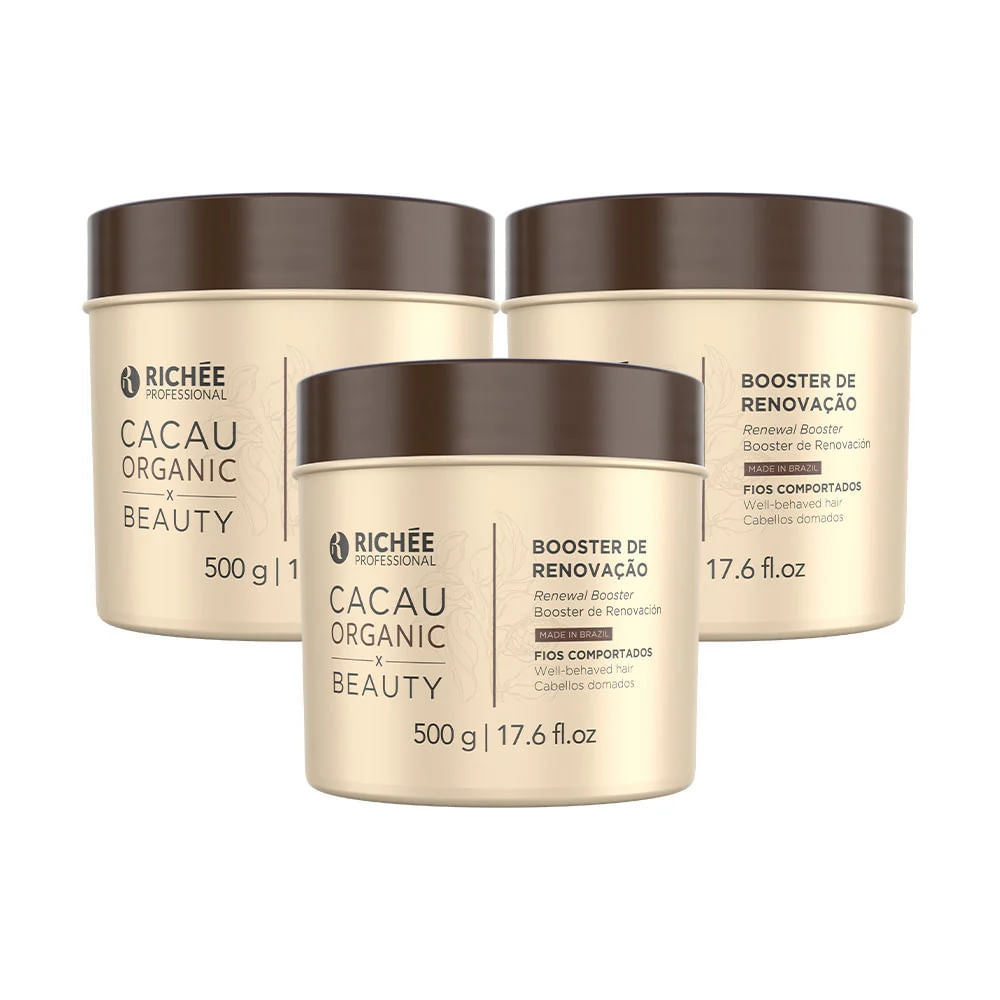 Kit Booster de Revitalização Cacau Organic (3x500g)