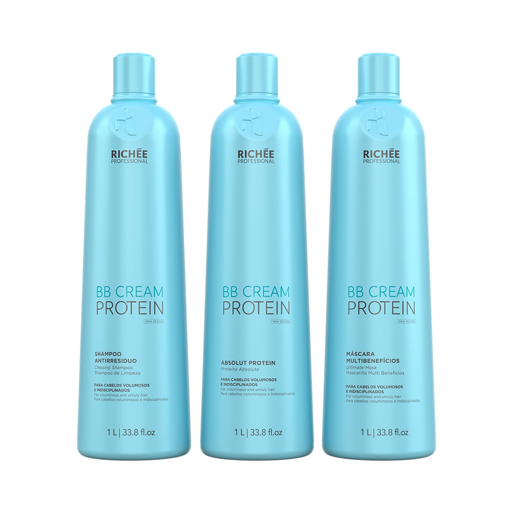 Kit Sh. Ant., Absolut Protein e Másc. BB Cream  (3x1L)
