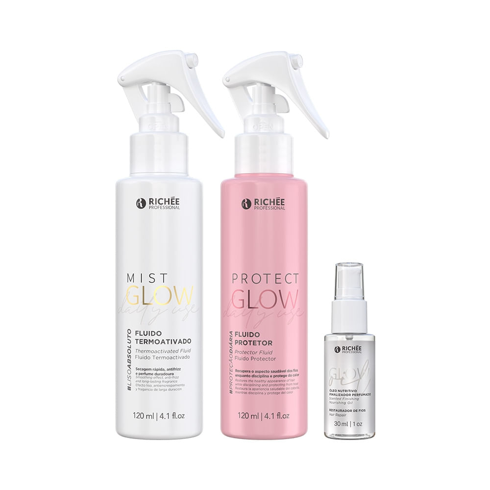 Kit  Mist Glow, Protect Glow e Oil Glow