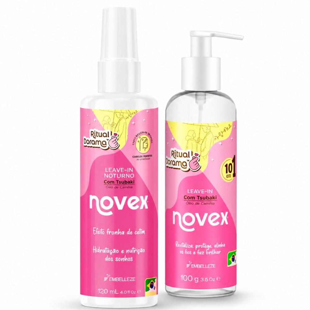Kit Novex Ritual Dorama: Leave-In Noturno 120ml e Leave-In 10 Em1 100g