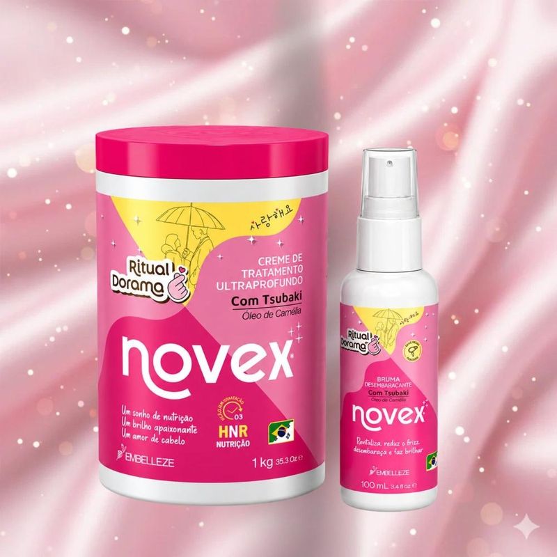 Kit Novex Ritual Dorama: Bruma Desembaraçante 100ml e Creme de