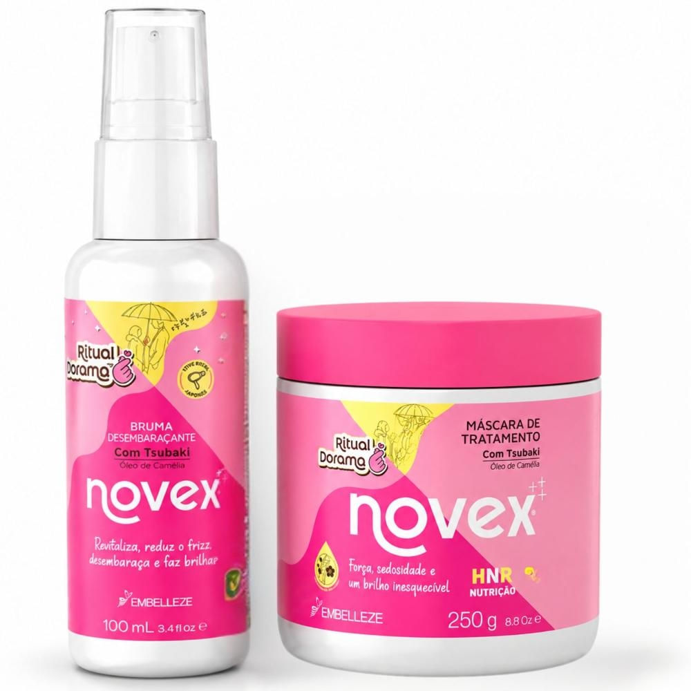 Kit Novex Ritual Dorama: Bruma Desembaraçante 100ml e Máscara de Tratamento 250g