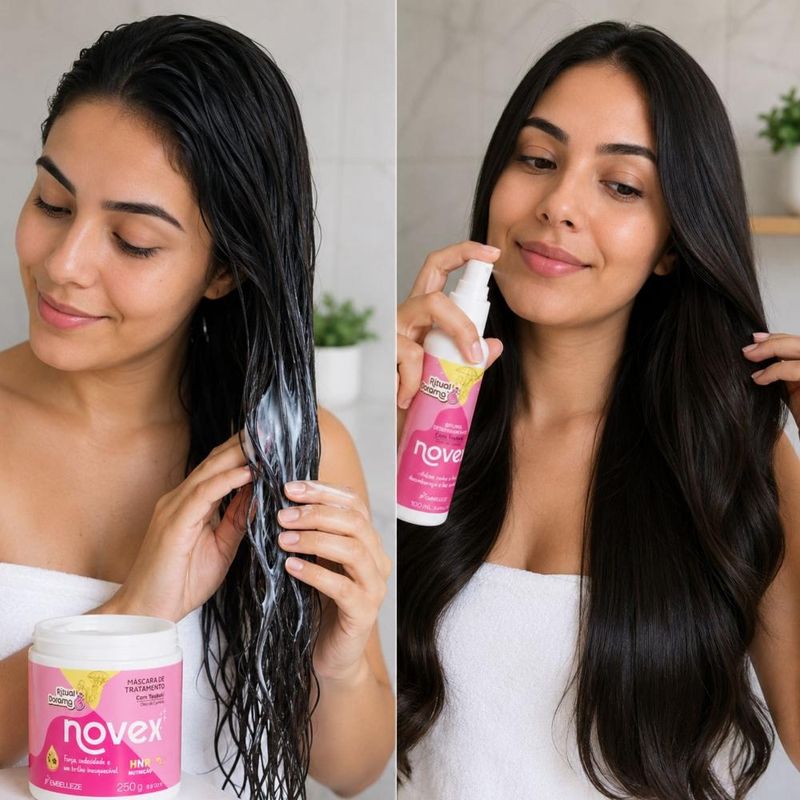 Kit Novex Ritual Dorama: Bruma Desembaraçante 100ml e Máscara de