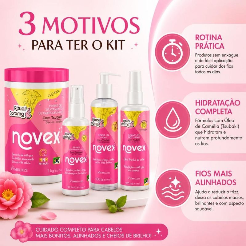 Kit Novex Ritual Dorama: Leave-In Noturno 120ml, Bruma