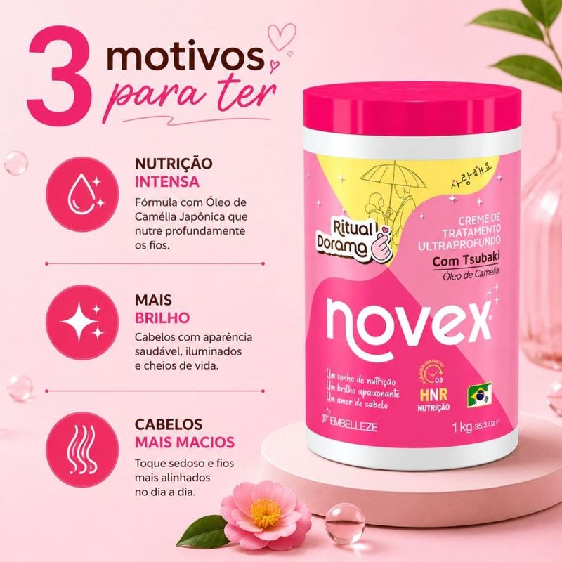 Creme De Tratamento Novex Ritual Dorama Com Tsubaki Óleo De