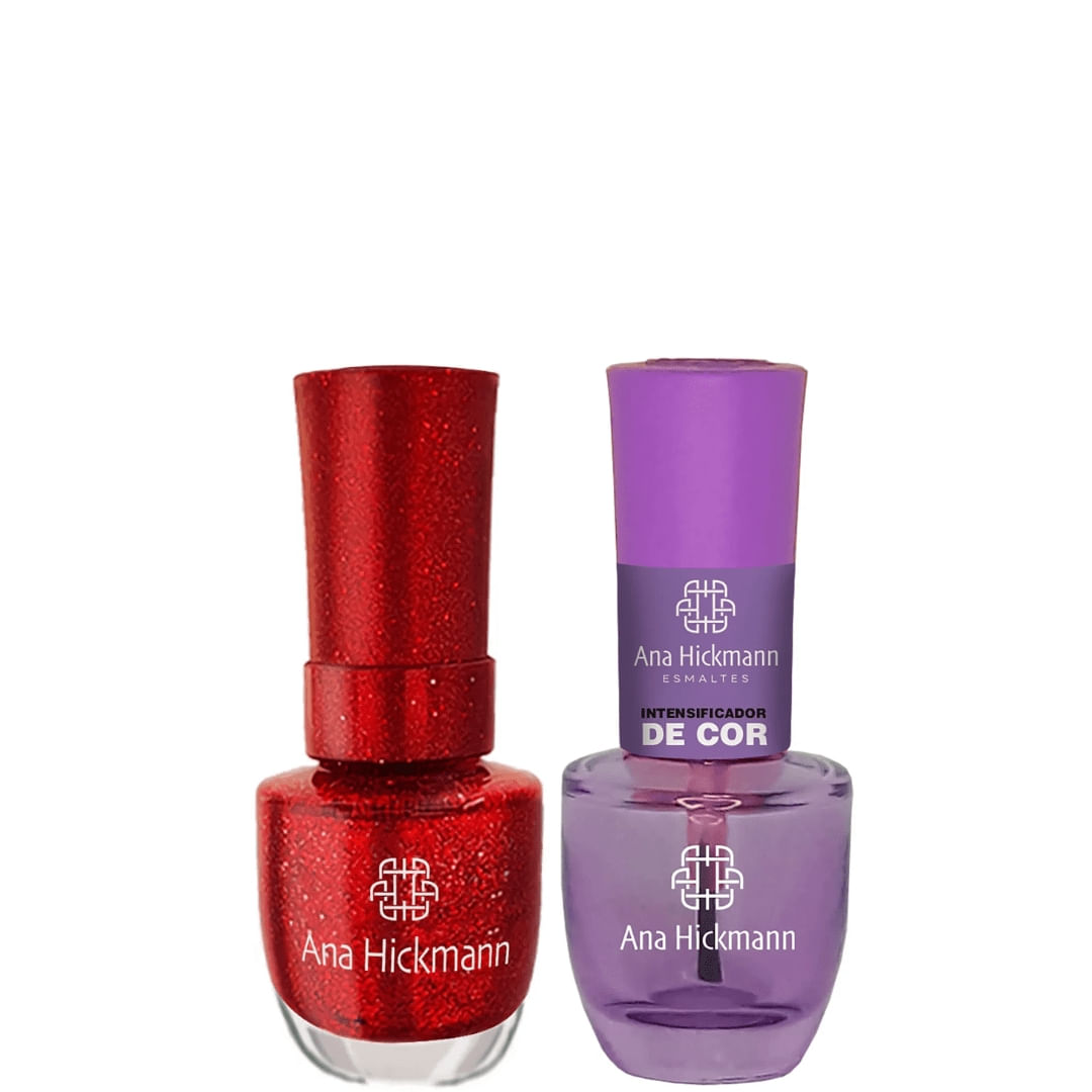Ana Hickmann - kit de Esmalte Cor Red Everglow + Intensificador da Cor