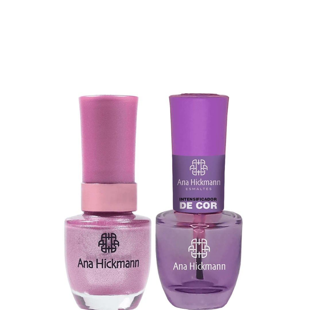 Ana Hickmann - kit de Esmalte Cor Rosa Rose + Intensificador da Cor