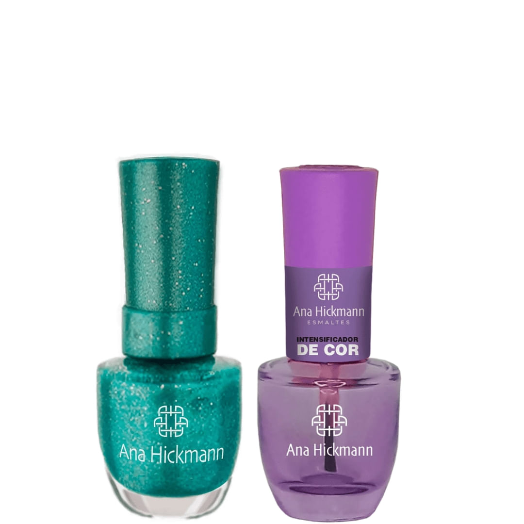 Ana Hickmann - kit de Esmalte Cor Green Diamond + Intensificador da Cor