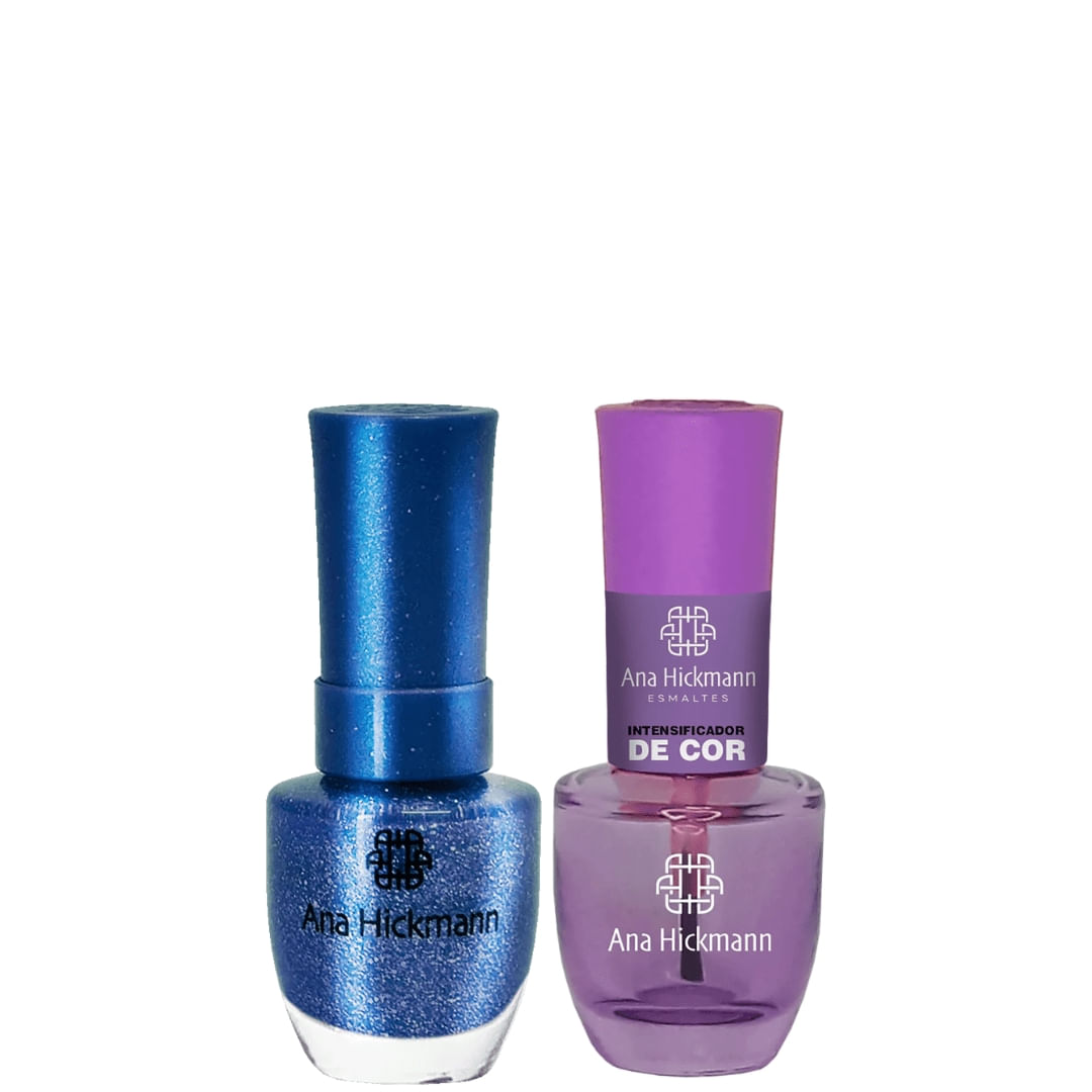 Ana Hickmann - kit de Esmalte Cor Arara Azul + Intensificador da Cor