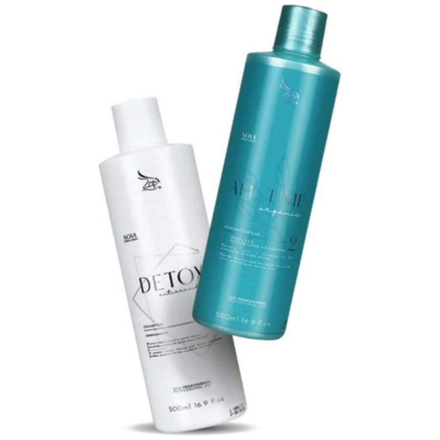 Zap All Time Progressiva Sem Formol + Shampoo Detox 2x500ml