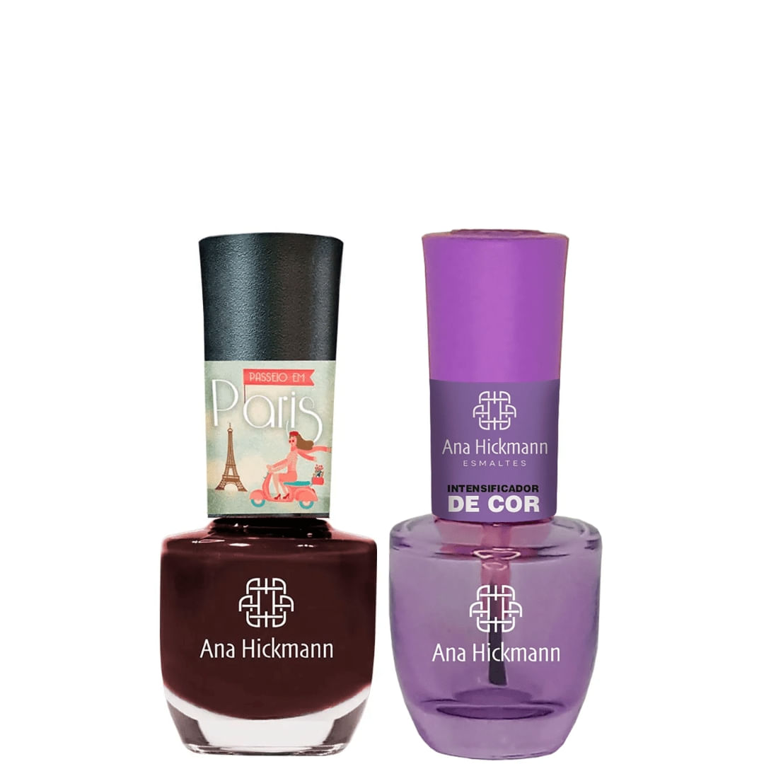Ana Hickmann - kit de Esmalte Cor Moulin Rouge + Intensificador da Cor