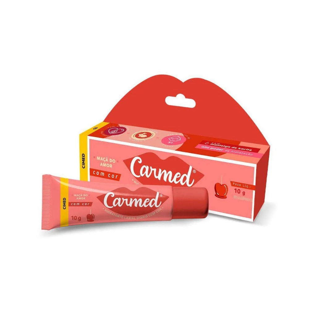Hidratante Labial Carmed Maçã do Amor com cor 10g