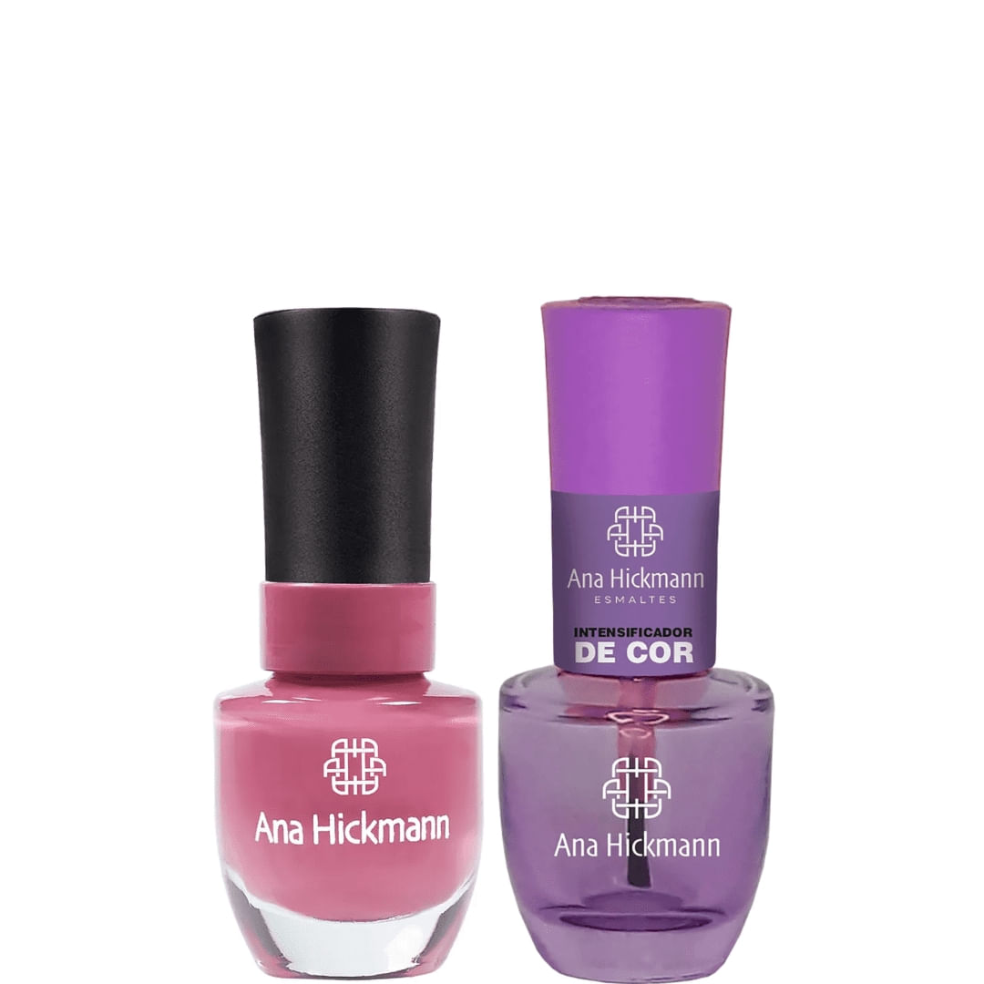Ana Hickmann - kit de Esmalte Cor Rosa Ipê + Intensificador da Cor