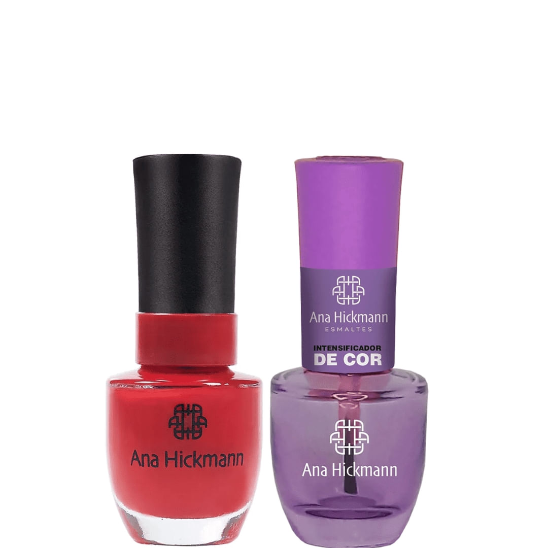 Ana Hickmann - kit de Esmalte Cor Vermelho Amor + Intensificador da Cor
