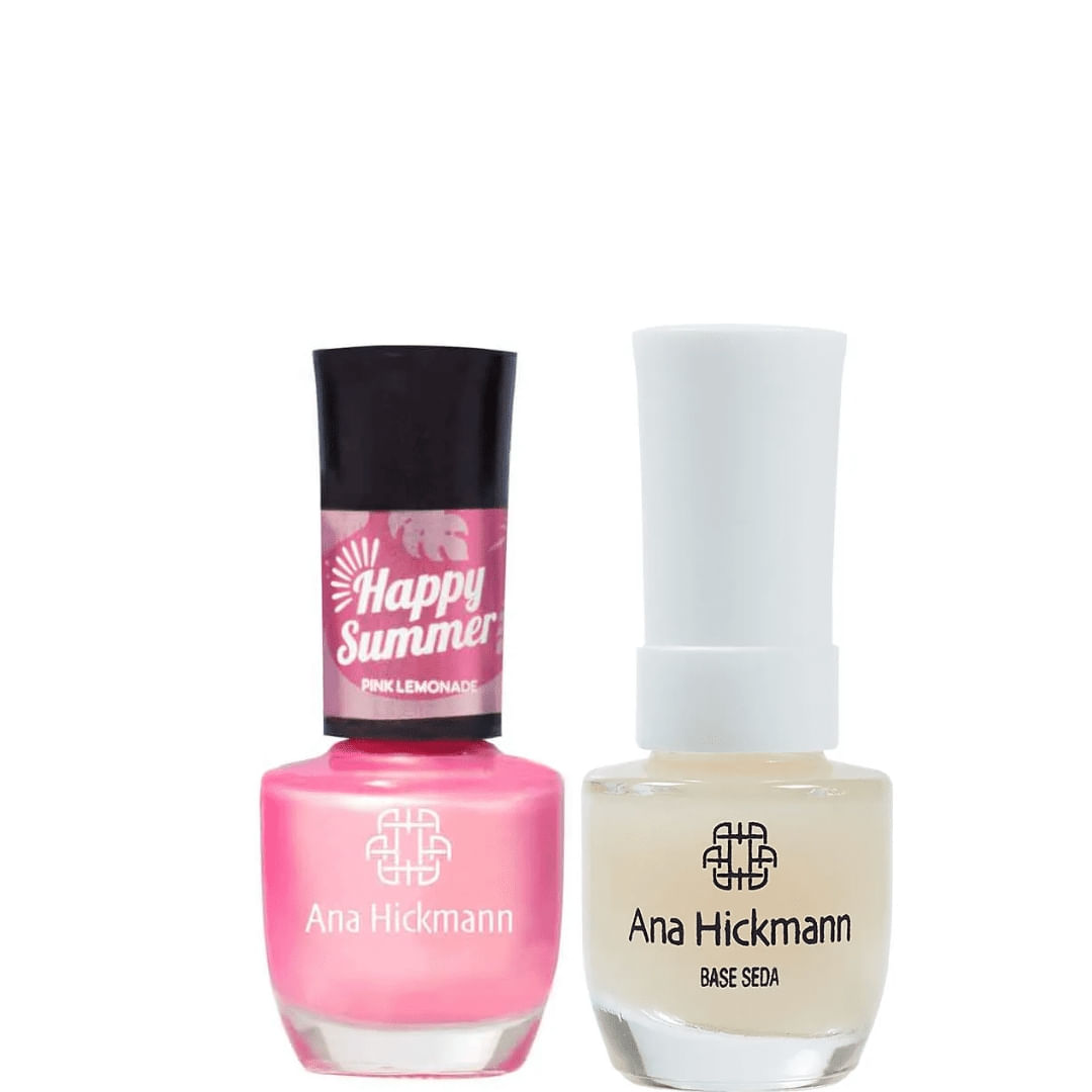 Ana Hickmann - kit de Esmalte Cor Pink Lemonade + Base Seda
