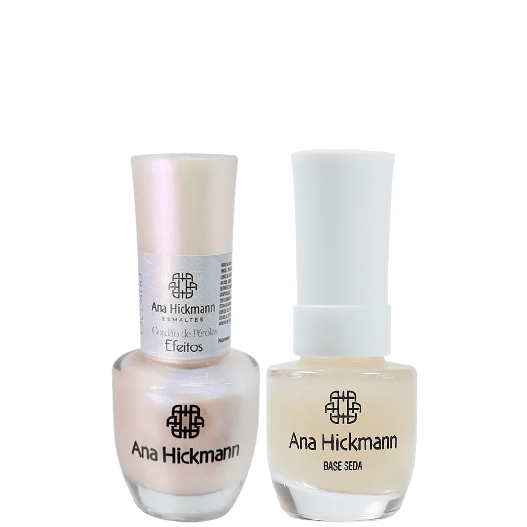 Ana Hickmann - kit de Esmalte Cor Cordão de Pérolas + Base Seda