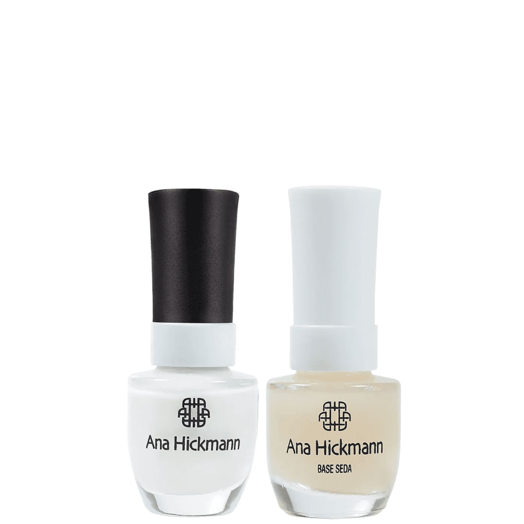 Ana Hickmann - kit de Esmalte Cor Branquinho Loka + Base Seda