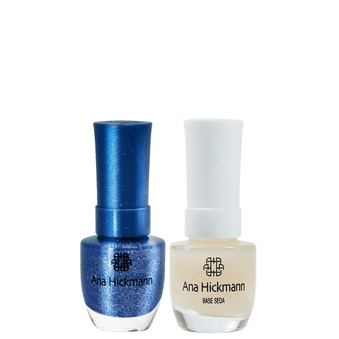 Ana Hickmann - kit de Esmalte Cor Arara Azul + Base Seda