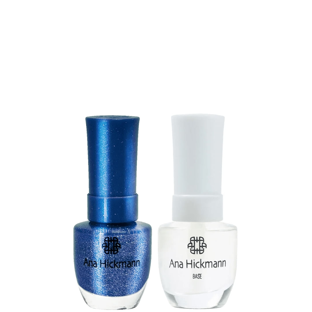 Ana Hickmann - kit de Esmalte Cor Arara Azul + Base