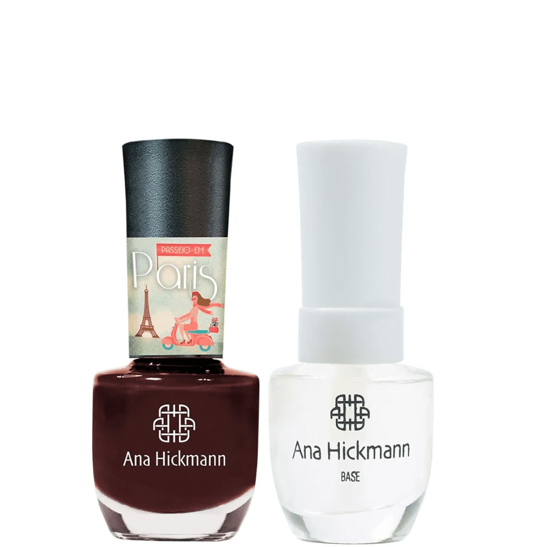 Ana Hickmann - kit de Esmalte Cor Moulin Rouge + Base