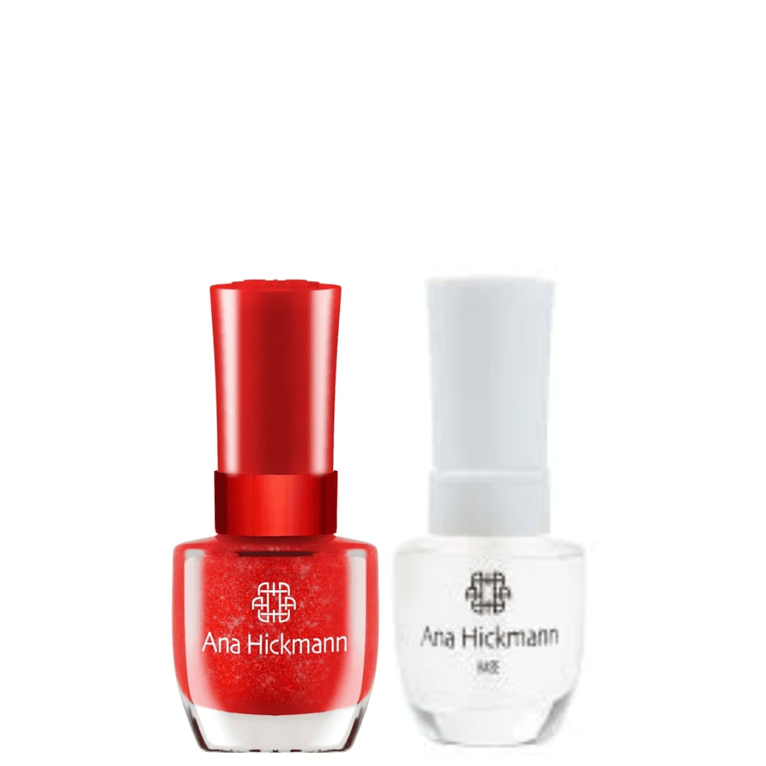 Ana Hickmann - kit de Esmalte Cor Brilho da Festa + Base