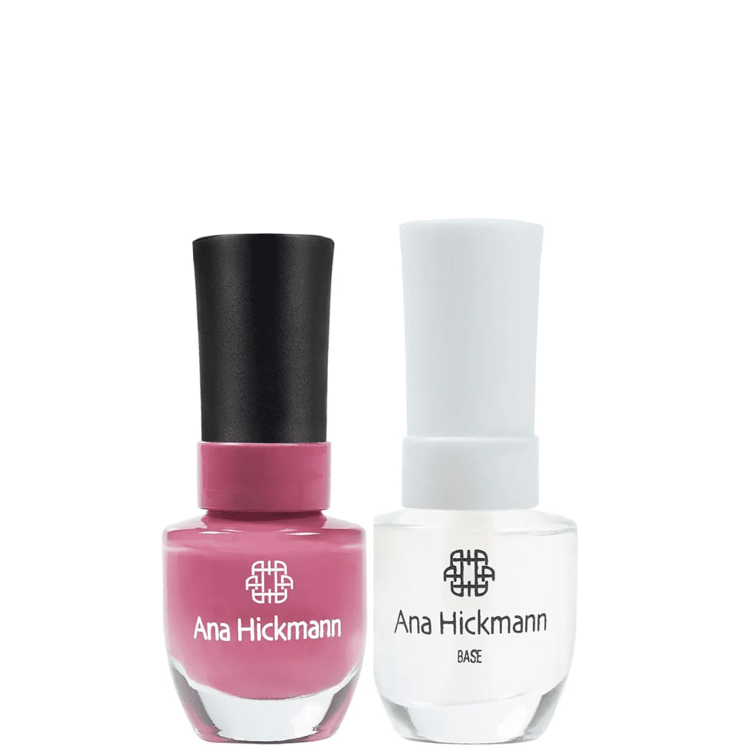 Ana Hickmann - kit de Esmalte Cor Rosa Ipê + Base