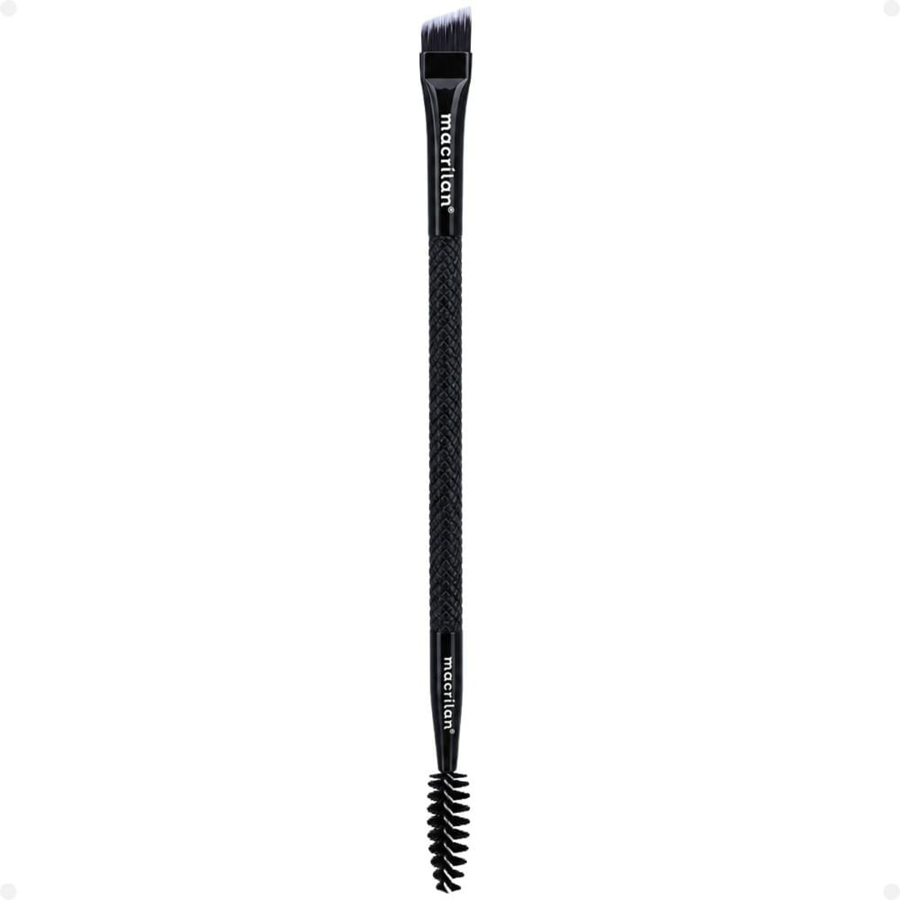 Pincel Duplo Chanfrado e Escova Macrilan Noir Collection N12