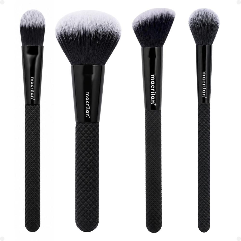 Kit de Pincéis Macrilan Noir Collection: N01, N02, N03 e N13