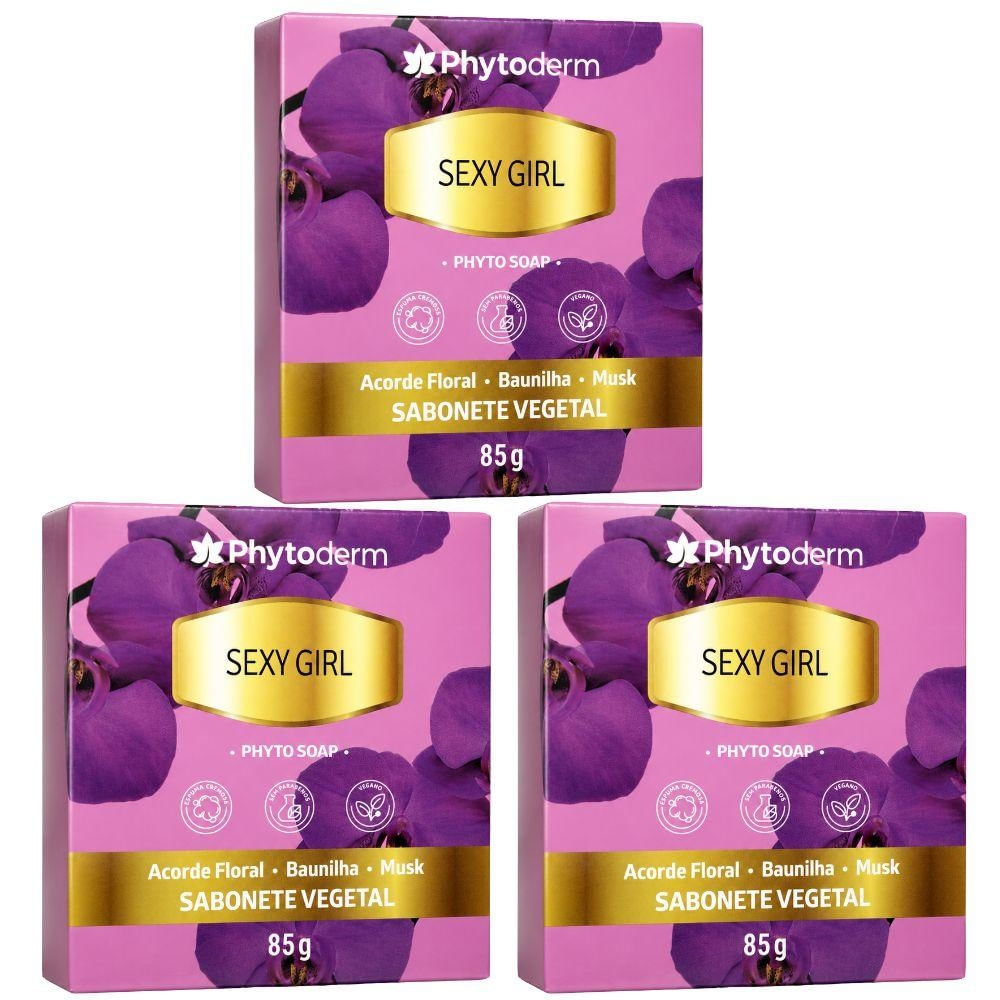 Kit Phytoderm Sexy Girl: 3 Sabonetes Vegetais 85g