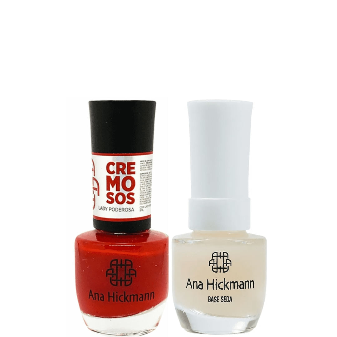 Ana Hickmann - kit de Esmalte Cor Lady Poderosa + Base Seda