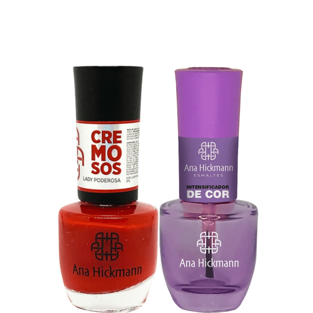 Ana Hickmann - kit de Esmalte Cor Lady Poderosa + Intensificador da Cor