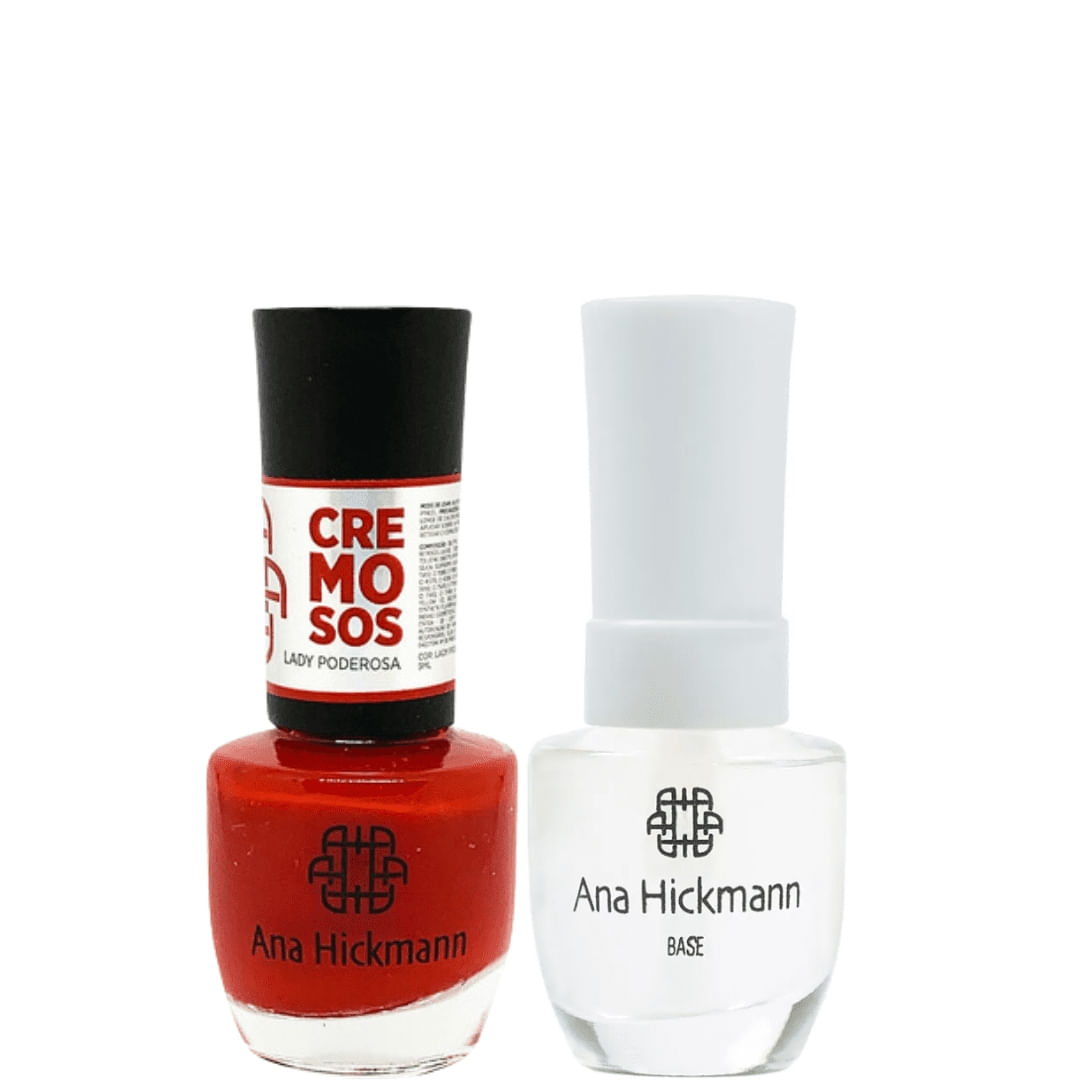 Ana Hickmann - kit de Esmalte Cor Lady Poderosa + Base